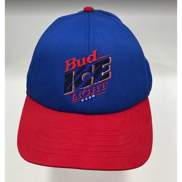 Bud Light Ice Baseball Cap Hat Snapback Anheuser Busch Beer Discontinued - Picture 1 of 10